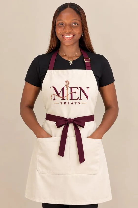The owner of MIEN TREATS smiling in her MIEN TREATS apron